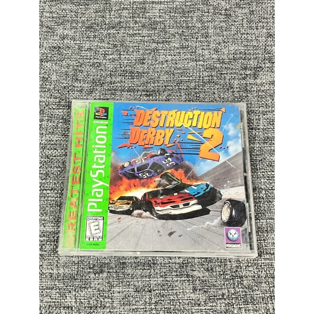 Destruction Derby 2 (Sony PlayStation 1 PS1, 1996) Black Label Untested CIB